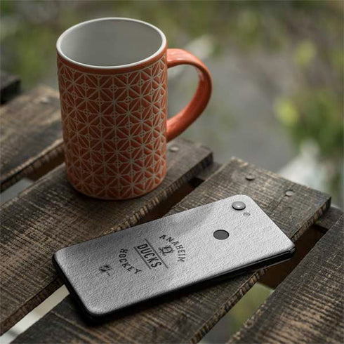 NHL Anaheim Ducks Black Text Google Pixel 3a XL Skin